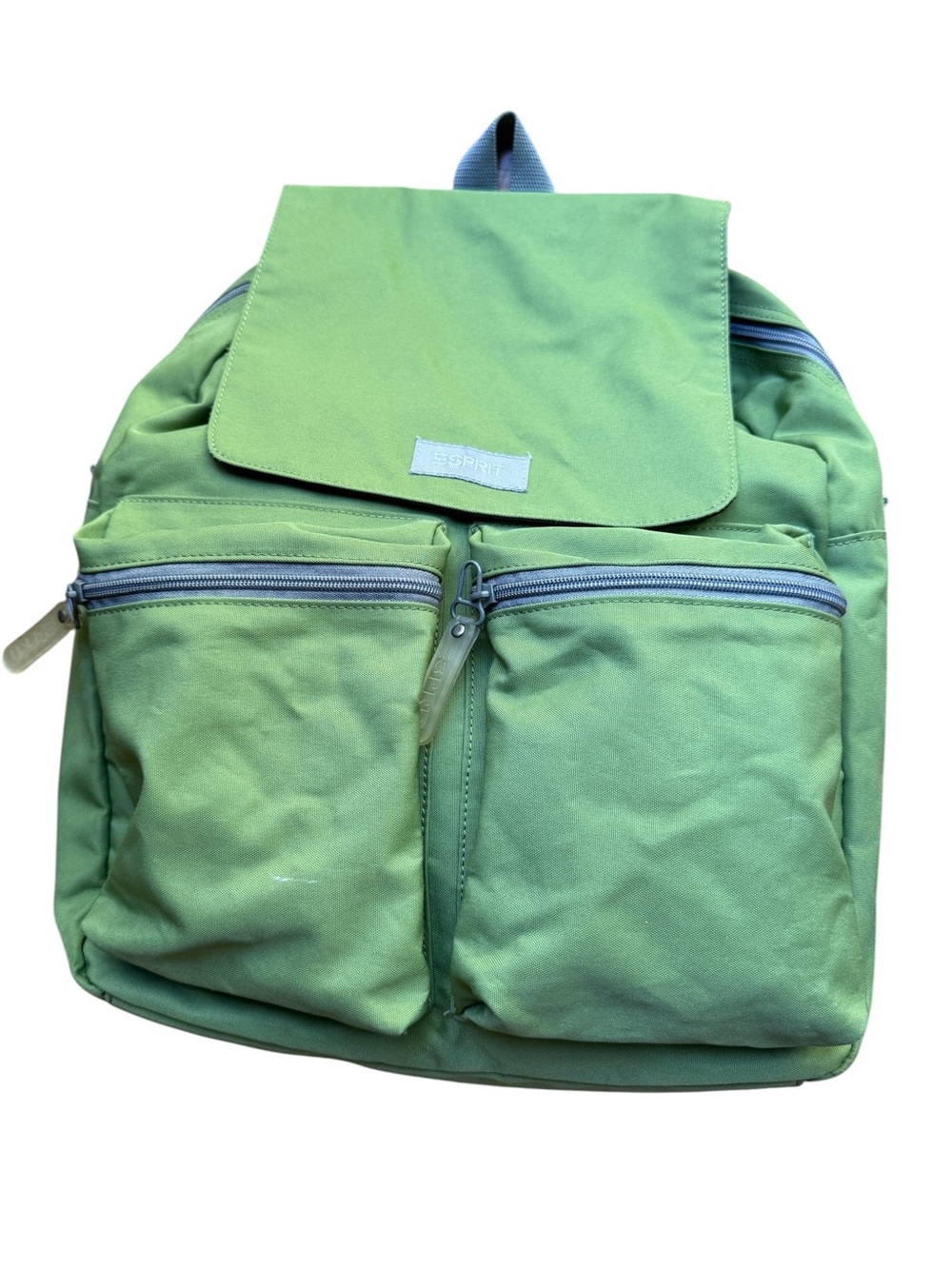 Vintage 90s ESPRIT Backpack Green Nylon Minimalist Utility Bag Normcore